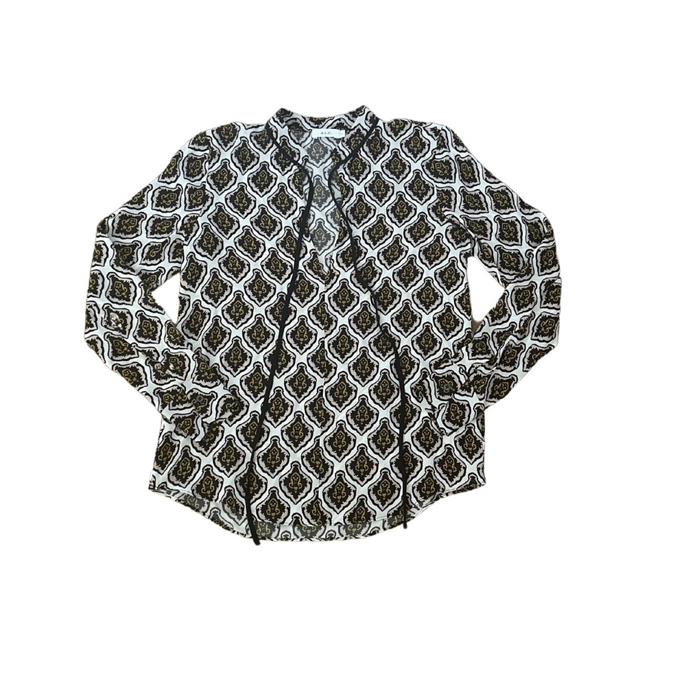 A.L.C. Danielle Mombasa Silk Blouse Top I 0